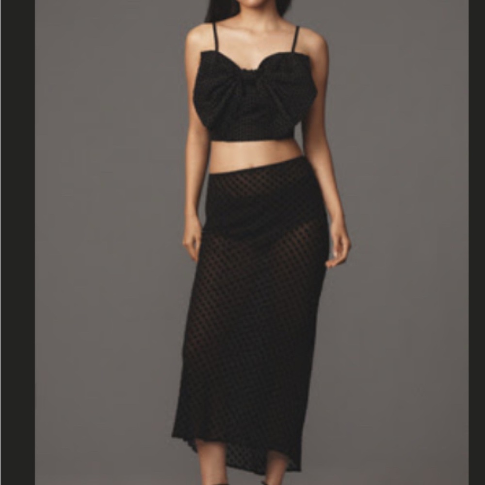 Anthropologie Elegant Black Women's Skirt